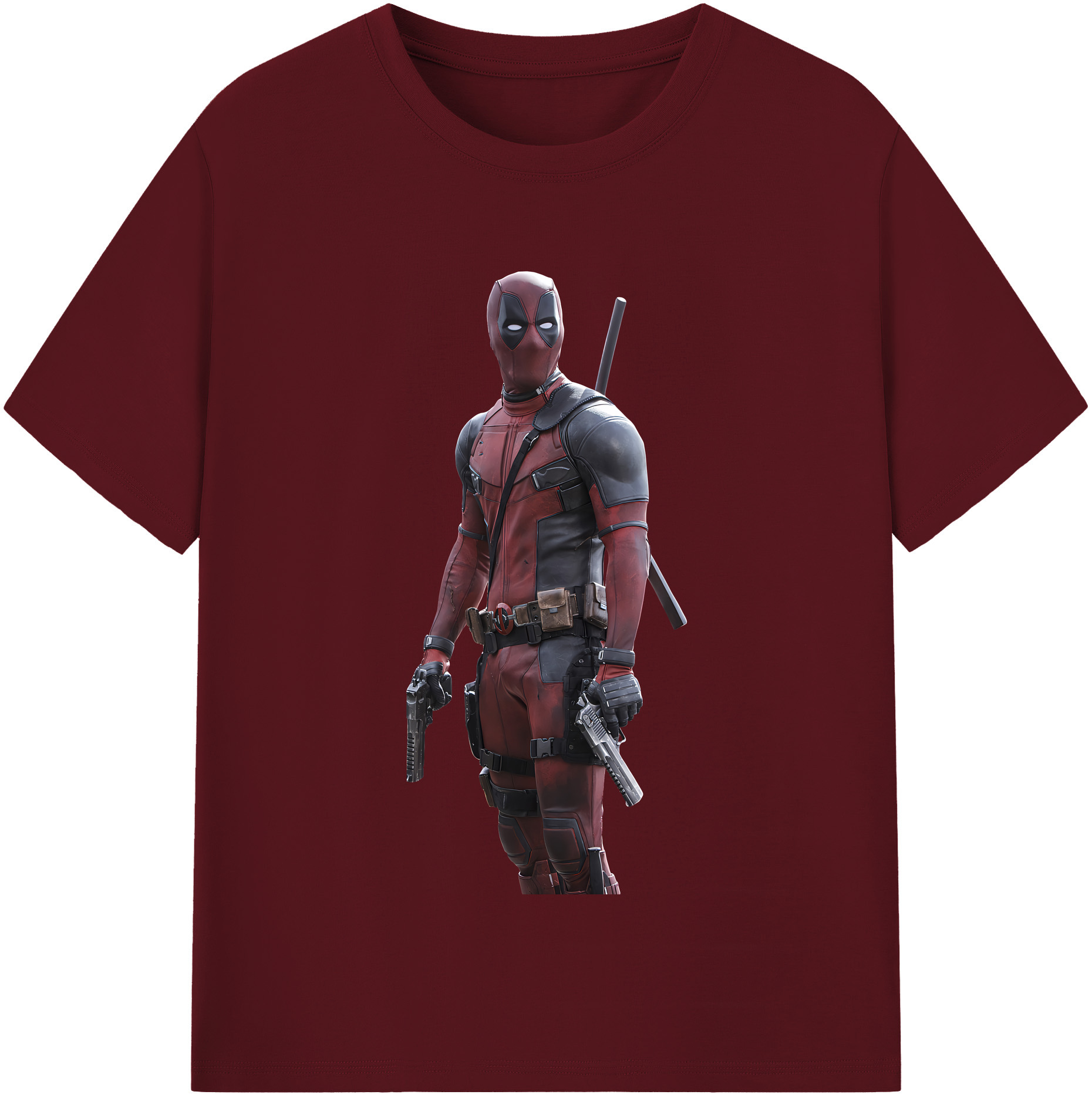 （画像用） Deadpool デッドプール 綿100％半袖Tシャツ（フロントプリント）